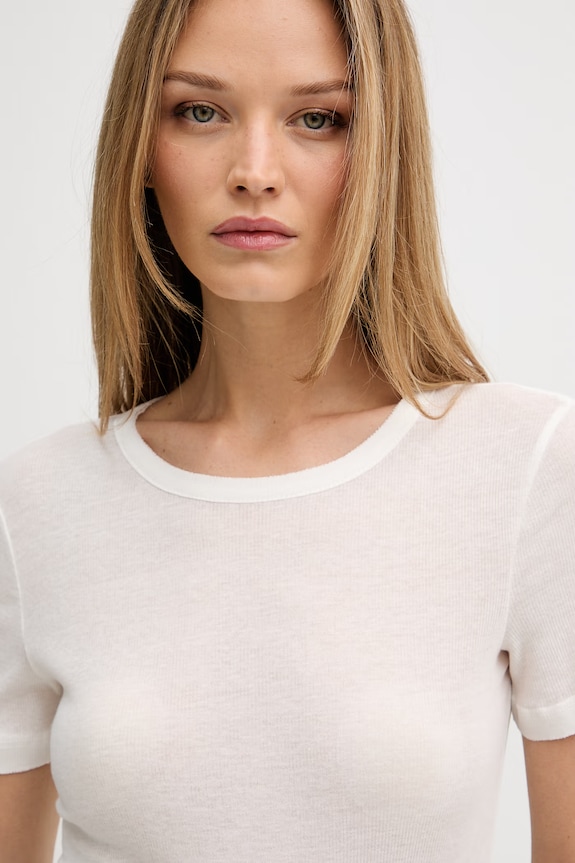 Sisley t-shirt γυναικείο βαμβακερό λευκό 3QNXL109E