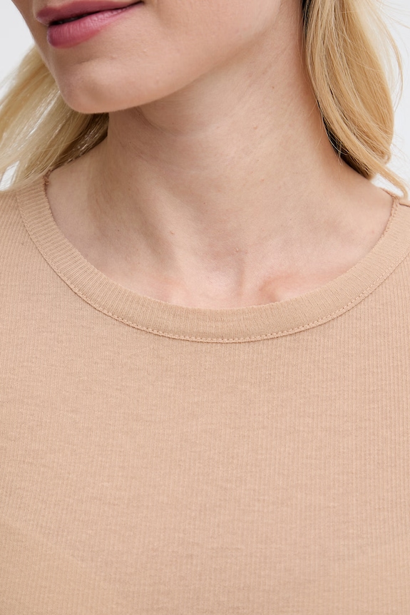 Sisley tricou de damă din bumbac 3QNXL109E maro