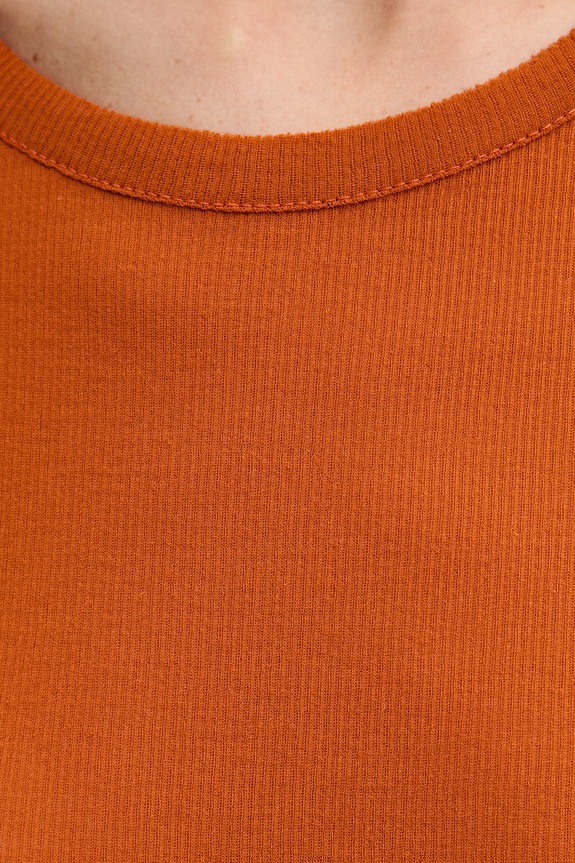 Sisley t-shirt Γυναικείο βαμβακερό 3QNXL109E πορτοκαλί