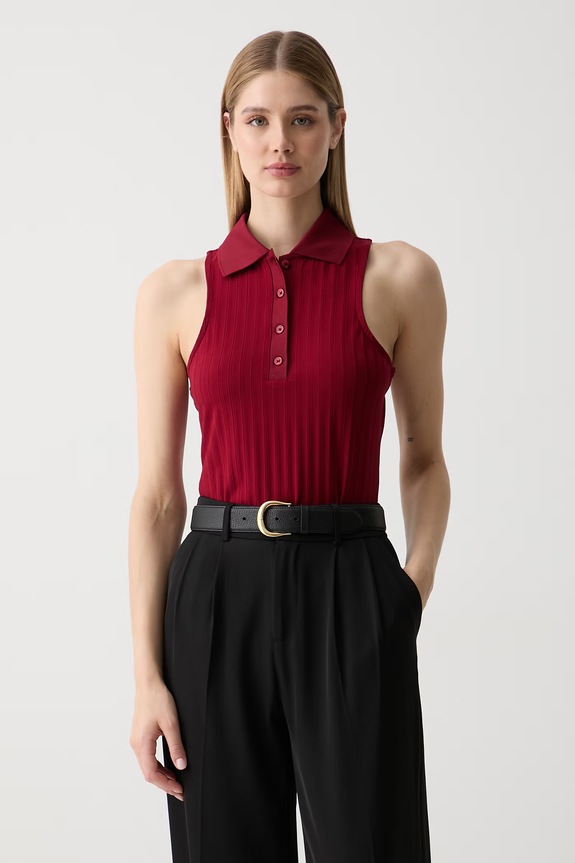 Sisley топ для женщин с лиоцеллом бордо 3VPQLH016