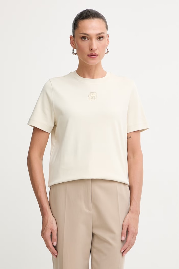 BOSS tricou pentru femei, din bumbac Ecosa3 bej 50571610