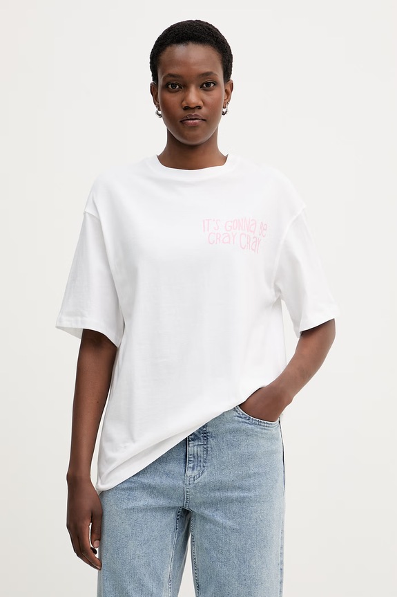 Oblačila United Colors of Benetton kratka majica ženska bombažna 3096D10D1 bela