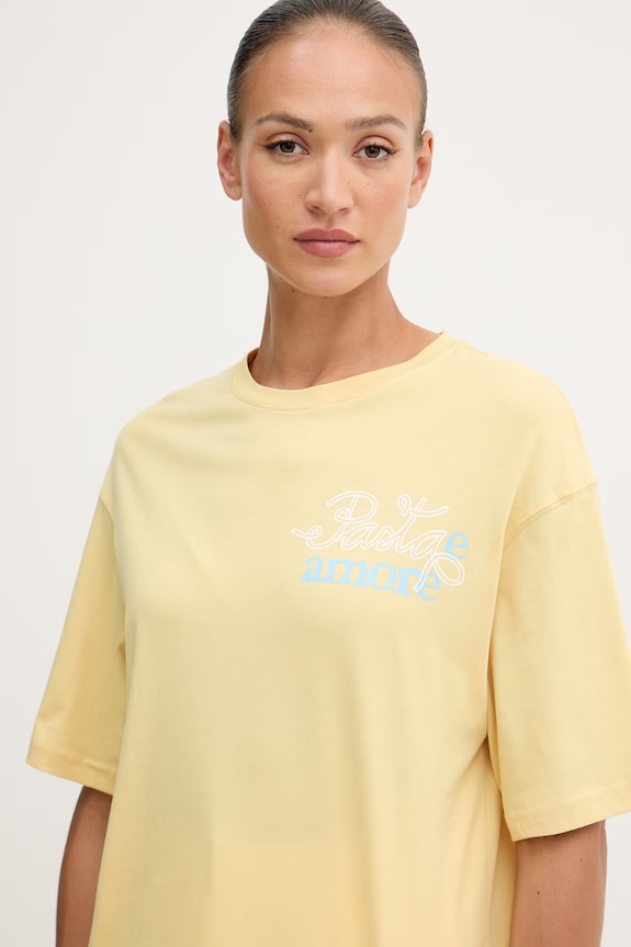 United Colors of Benetton tricou pentru femei, din bumbac galben 3096D10D1