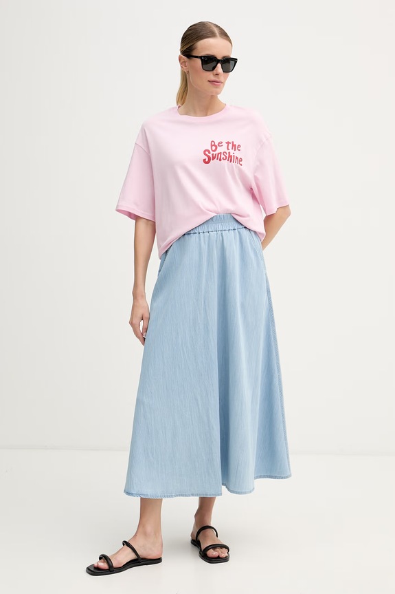 United Colors of Benetton tričko dámske bavlnené 3096D10D1 ružová SS26