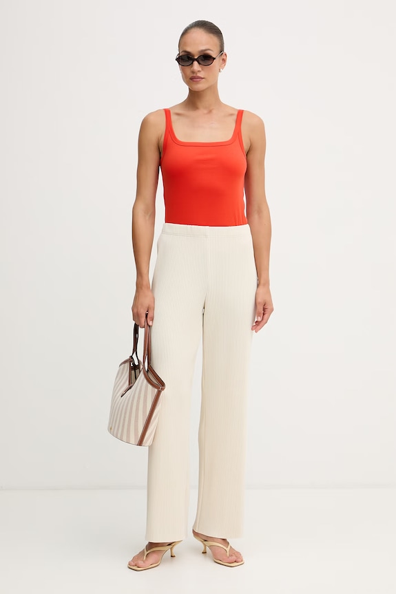 United Colors of Benetton top pentru femei din bumbac 39JSDH01F rosu SS26