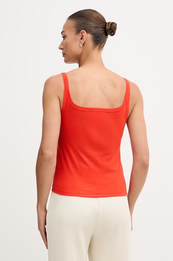 Îmbrăcăminte United Colors of Benetton top pentru femei din bumbac 39JSDH01F rosu