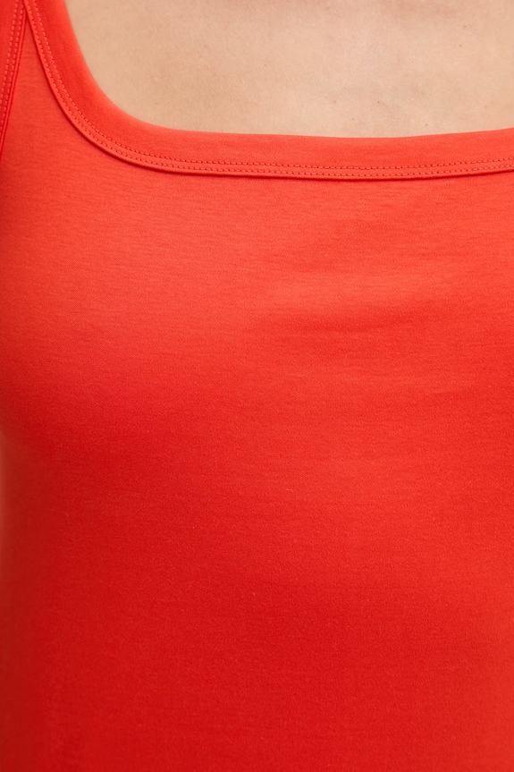 United Colors of Benetton top pentru femei din bumbac 39JSDH01F rosu