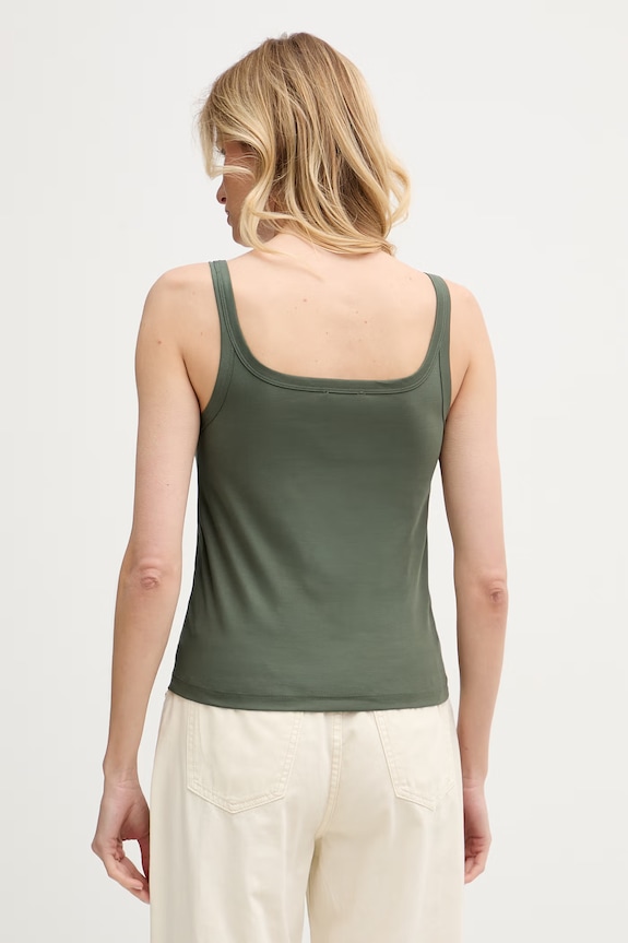 Ruházat United Colors of Benetton női pamut top 39JSDH01F zöld