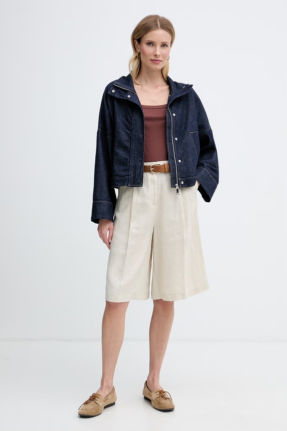 United Colors of Benetton τοπ γυναικείο βαμβακερό 39JSDH01F καφέ SS26