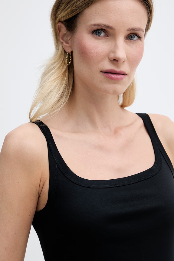 United Colors of Benetton top za žene od pamuka crna 39JSDH01F