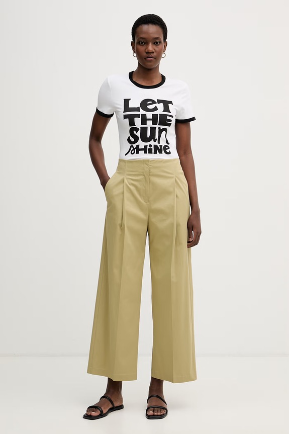 United Colors of Benetton kratka majica ženska iz bombaža 3ECMD10CZ bela SS26