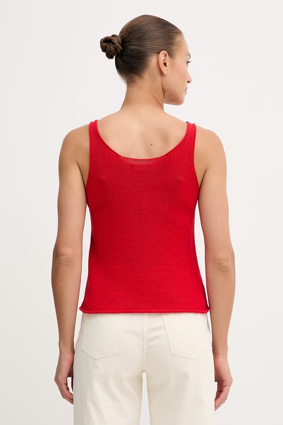 Îmbrăcăminte United Colors of Benetton top pentru femei cu in 1MMXDH01M rosu