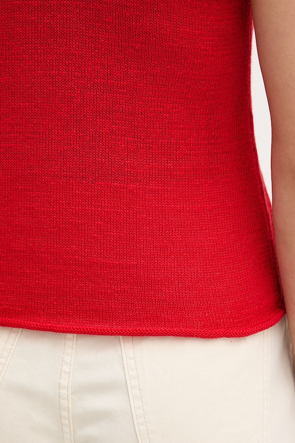 United Colors of Benetton top pentru femei cu in 1MMXDH01M rosu