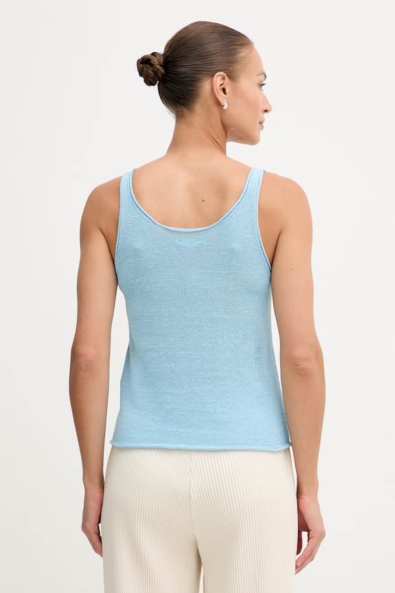 Îmbrăcăminte United Colors of Benetton top de damă din in 1MMXDH01M albastru