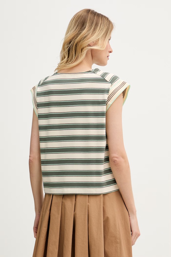 Îmbrăcăminte United Colors of Benetton top pentru femei din bumbac cu elastan 39VWD10D2 bej