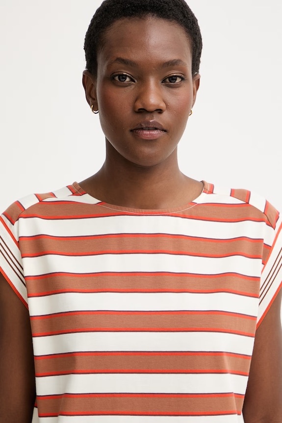 United Colors of Benetton топ жіночий бавовняний з еластаном коричневий 39VWD10D2