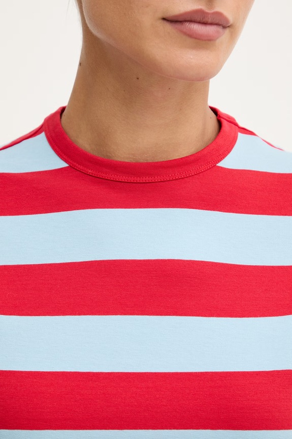 United Colors of Benetton T-shirt damski bawełniany z elastanem 3NAFD10CY czerwony
