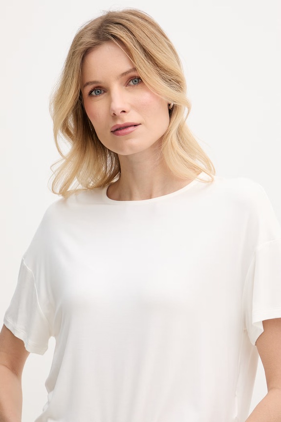 United Colors of Benetton tričko dámske s viskózou béžová 3Z12D10C0