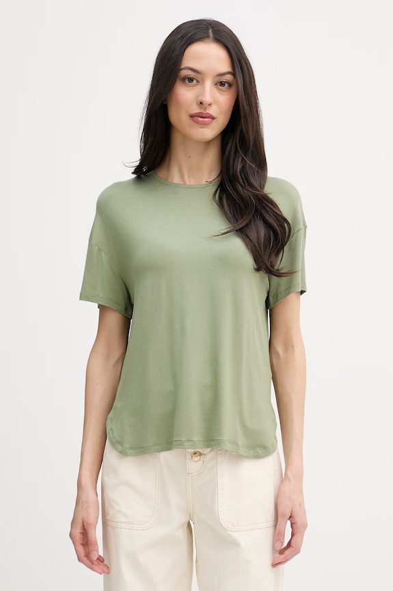 United Colors of Benetton tricou pentru femei, cu vâscoză verde 3Z12D10C0
