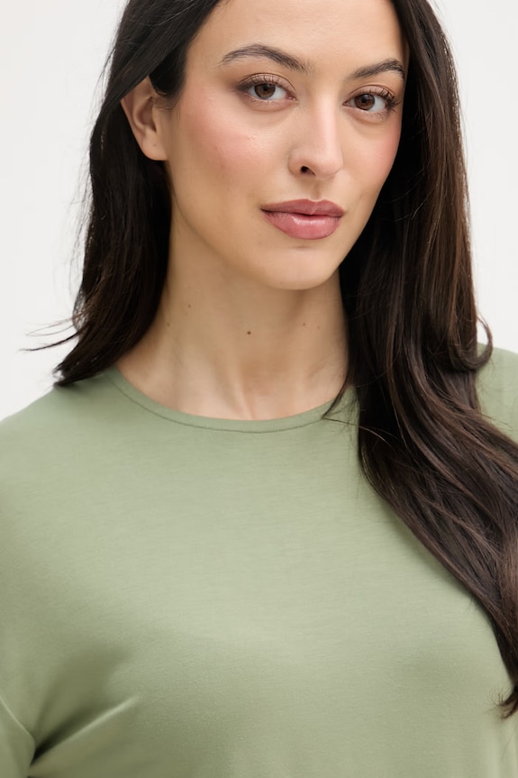 United Colors of Benetton tricou pentru femei, cu vâscoză verde 3Z12D10C0
