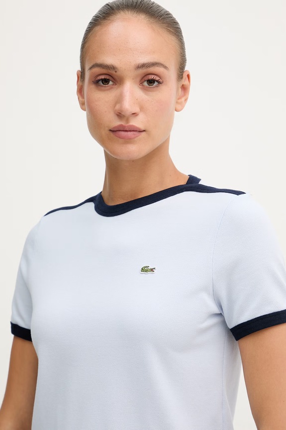 Lacoste tricou pentru femei, din bumbac albastru TF1836