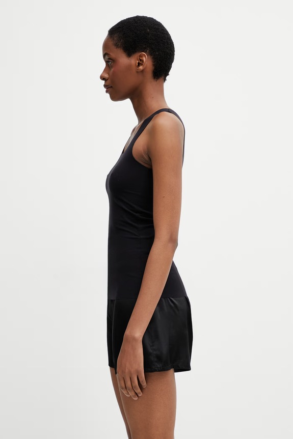 MM6 Maison Margiela top za žene od pamuka s elastanom MKD200040 crna SS26