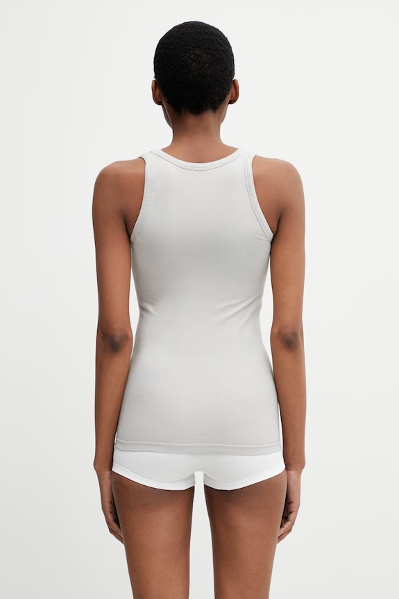 Îmbrăcăminte MM6 Maison Margiela top de lenjerie intimă de femei cu bumbac MKD520010 gri
