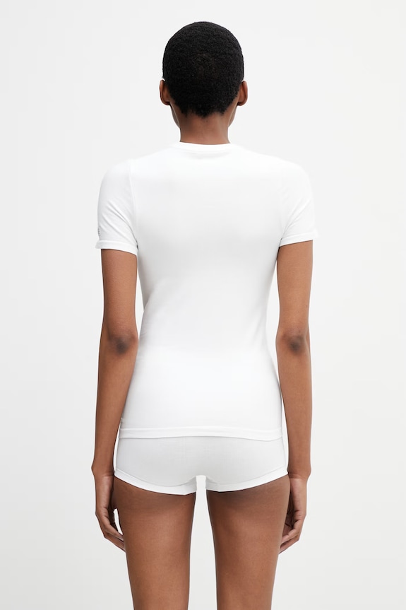 Îmbrăcăminte MM6 Maison Margiela tricou de lenjerie intimă de damă cu bumbac MKMU40010 alb