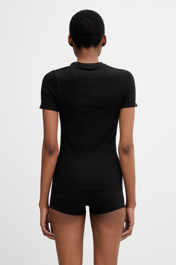 Îmbrăcăminte MM6 Maison Margiela tricou de lenjerie intimă pentru femei cu bumbac MKMU40010 negru