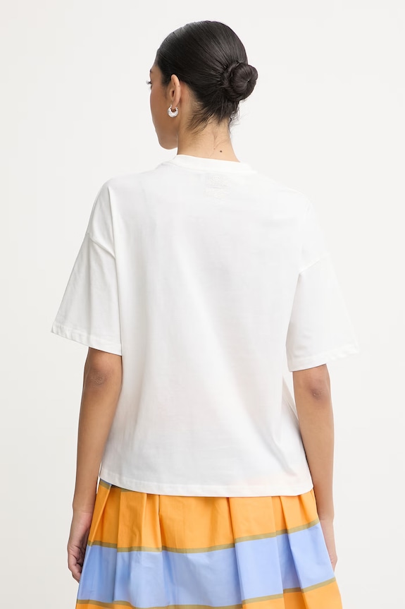 Odzież Never Fully Dressed T-shirt oversize damski bawełniany NFDTO2246 biały