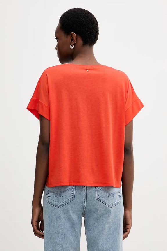 Odjeća United Colors of Benetton majica za žene s pamukom 31CD5M006 crvena