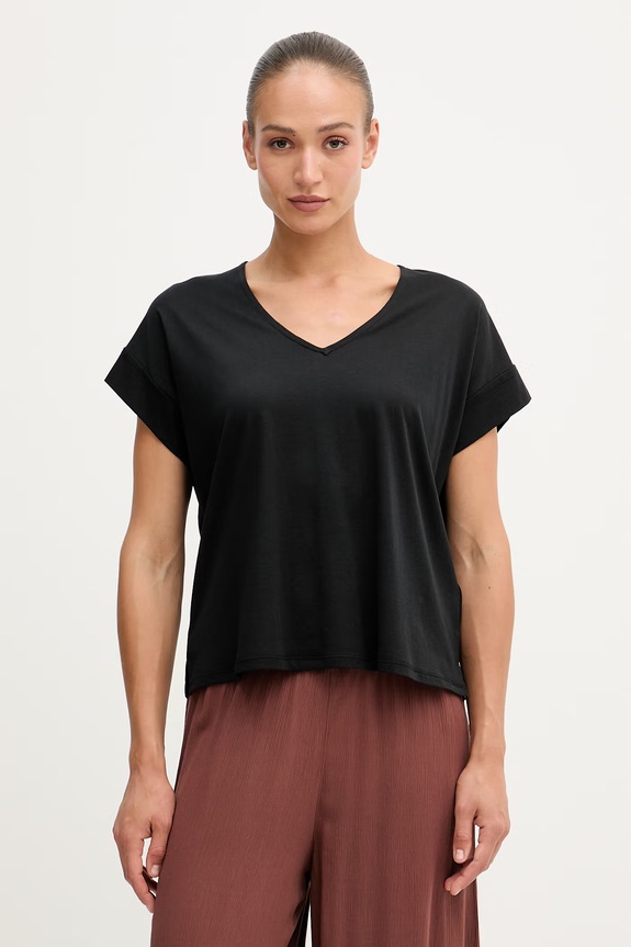 United Colors of Benetton tricou pentru femei, cu bumbac negru 31CD5M006