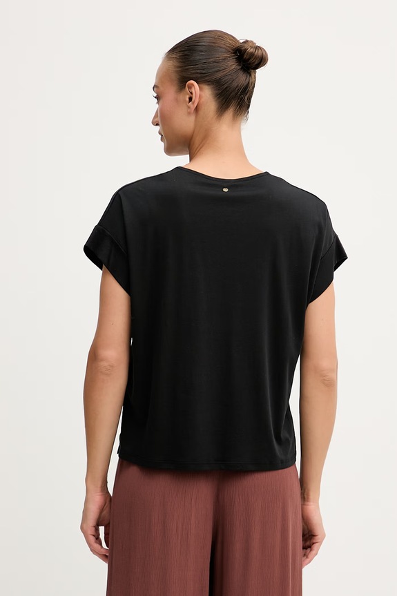 Îmbrăcăminte United Colors of Benetton tricou pentru femei, cu bumbac 31CD5M006 negru