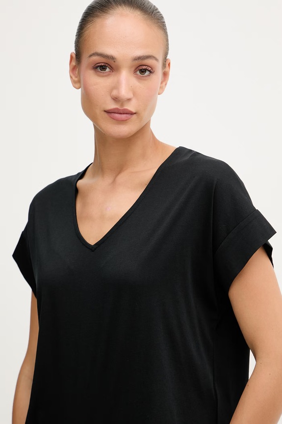United Colors of Benetton tricou pentru femei, cu bumbac negru 31CD5M006