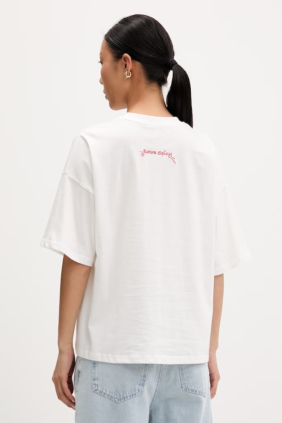 Odzież Never Fully Dressed T-shirt damski bawełniany NFDTO2218 biały