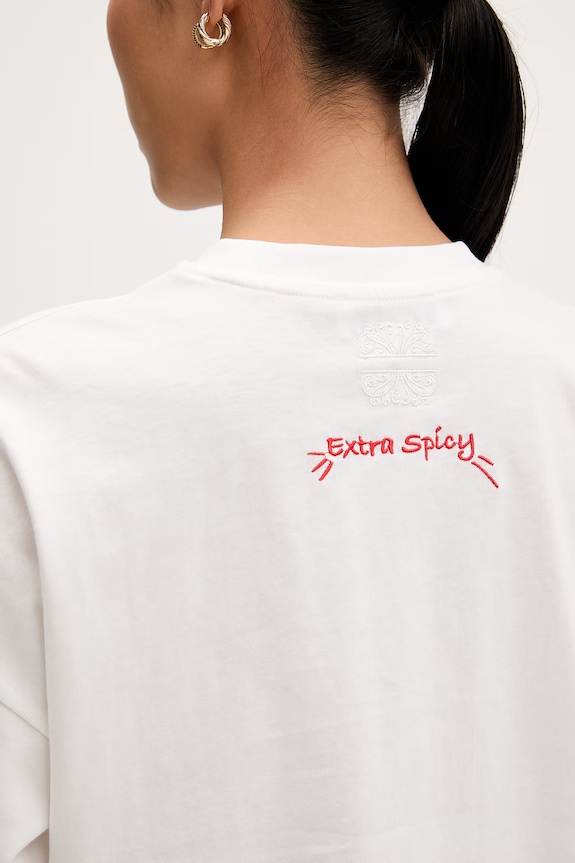 Never Fully Dressed T-shirt damski bawełniany NFDTO2218 biały