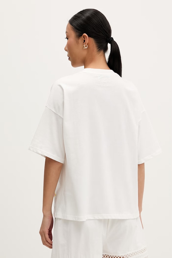 Odzież Never Fully Dressed T-shirt damski bawełniany NFDTO2219 biały