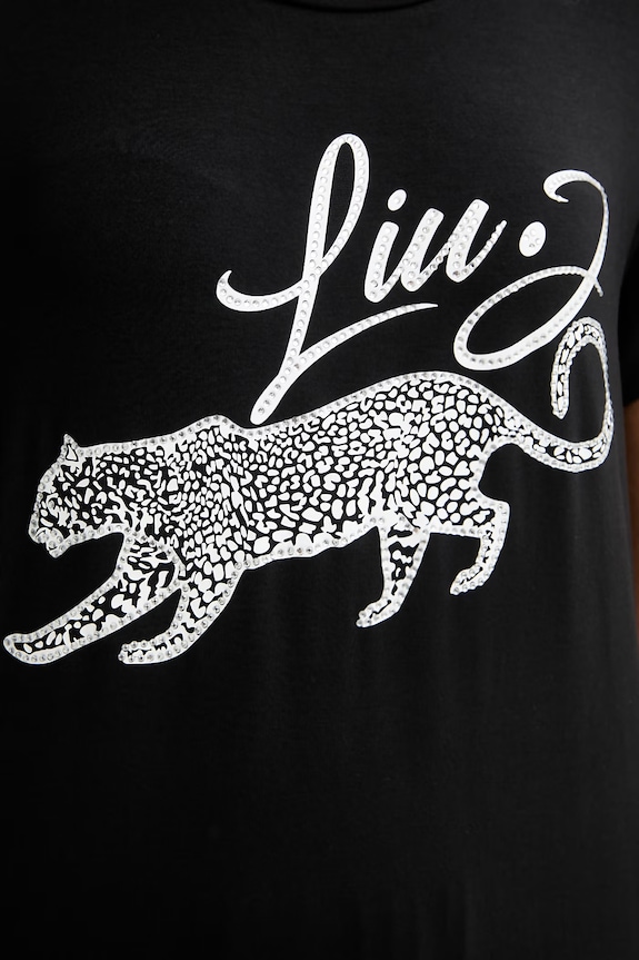 Liu Jo T-shirt damski z wiskozy VA6168.JS360 czarny