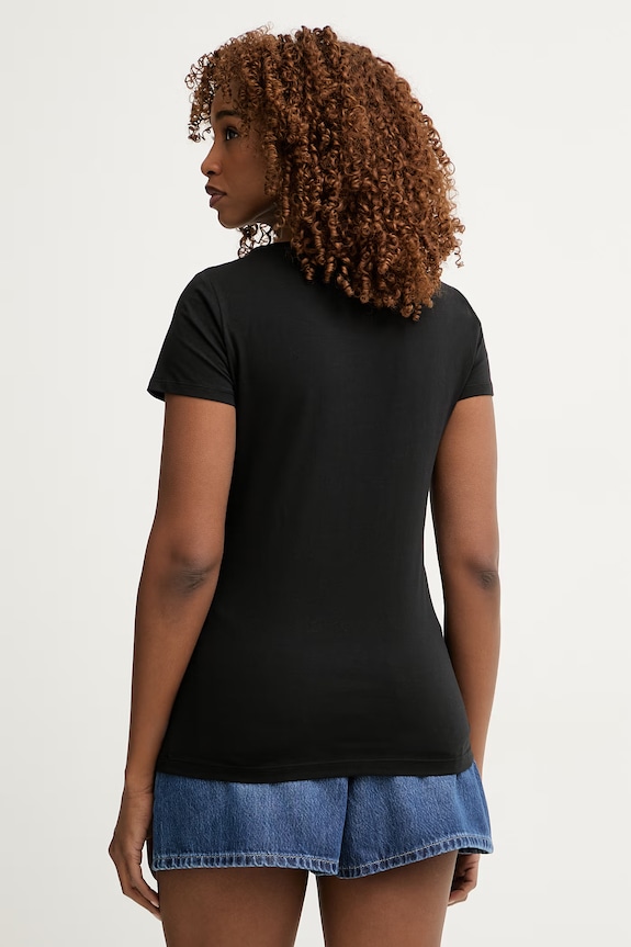 Liu Jo tricou pentru femei, din bumbac cu elastan VA6171.JS003 negru SS26