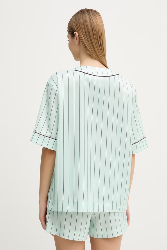 Ρούχα Fila πουκάμισο γυναικείο FIESOLE FAW1262 τιρκουάζ