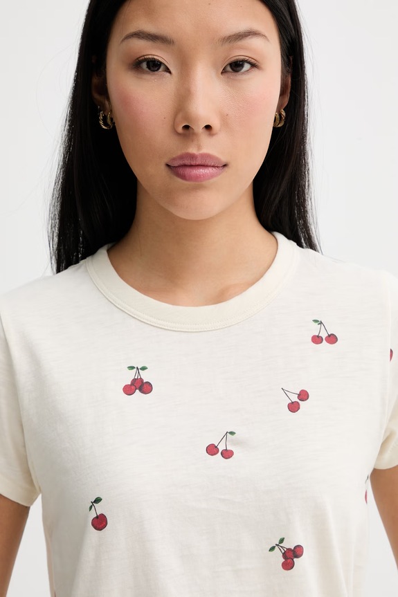 rag & bone tricou pentru femei, din bumbac bej RE7A26ST3SW