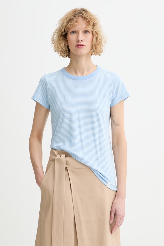 Rag & Bone t-shirt γυναικείο βαμβακερό μπλε RE7C25FT3SW