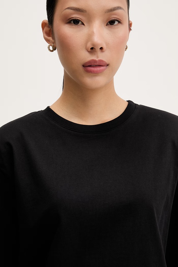 ViCOLO T-shirt damski bawełniany czarny UAB0006