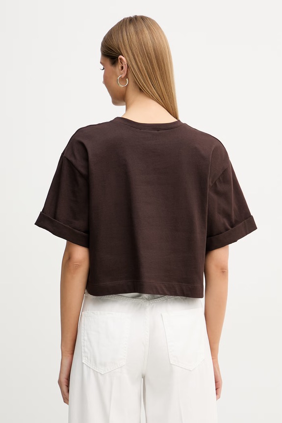 Odzież ViCOLO T-shirt damski bawełniany UAB0016 brązowy