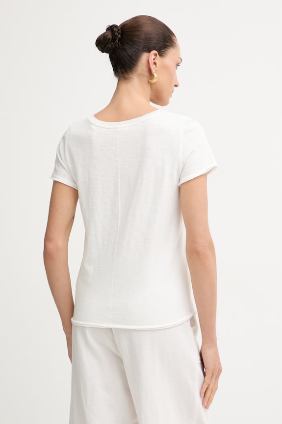 Odzież Marc O'Polo T-shirt damski bawełniany 5000006280 biały