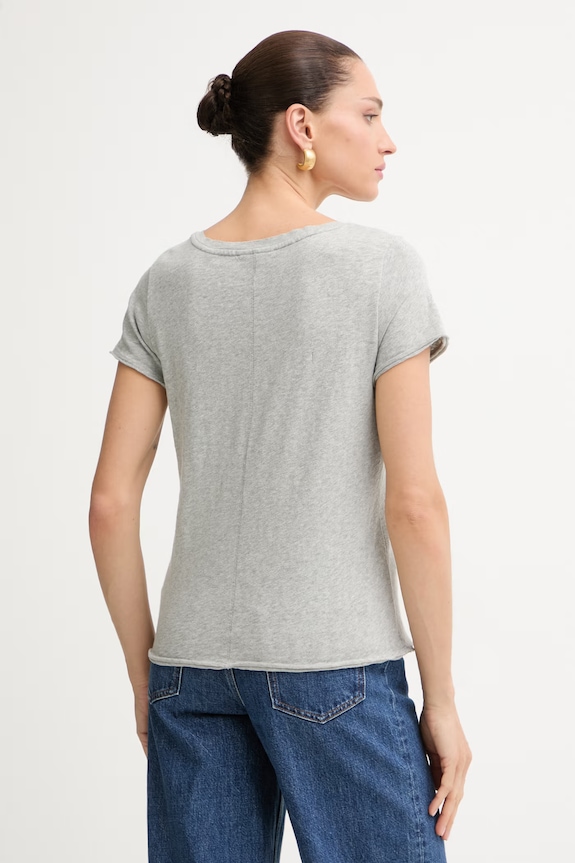 Odzież Marc O'Polo T-shirt damski bawełniany 5000006280 szary