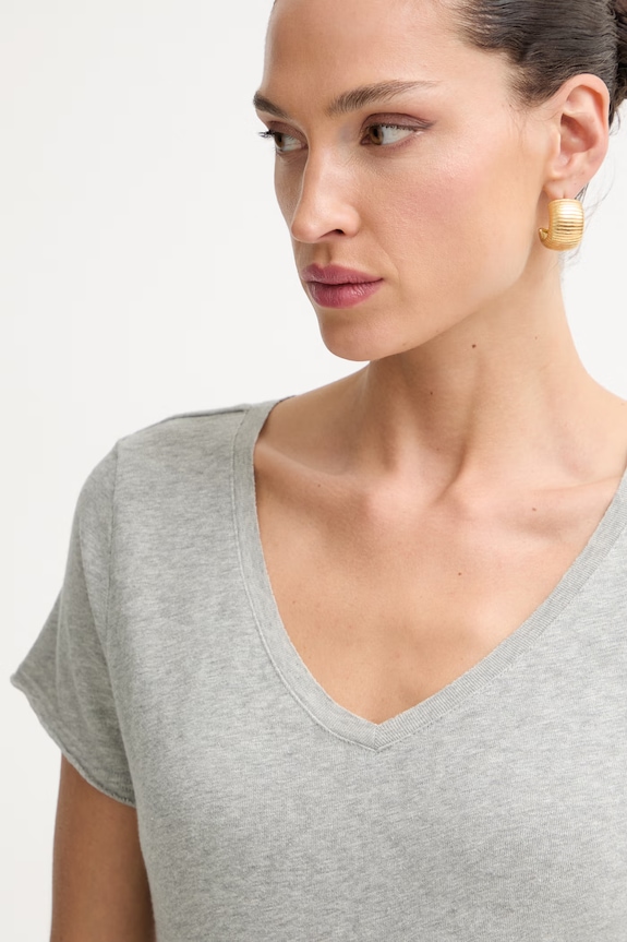 Marc O'Polo T-shirt damski bawełniany szary 5000006280