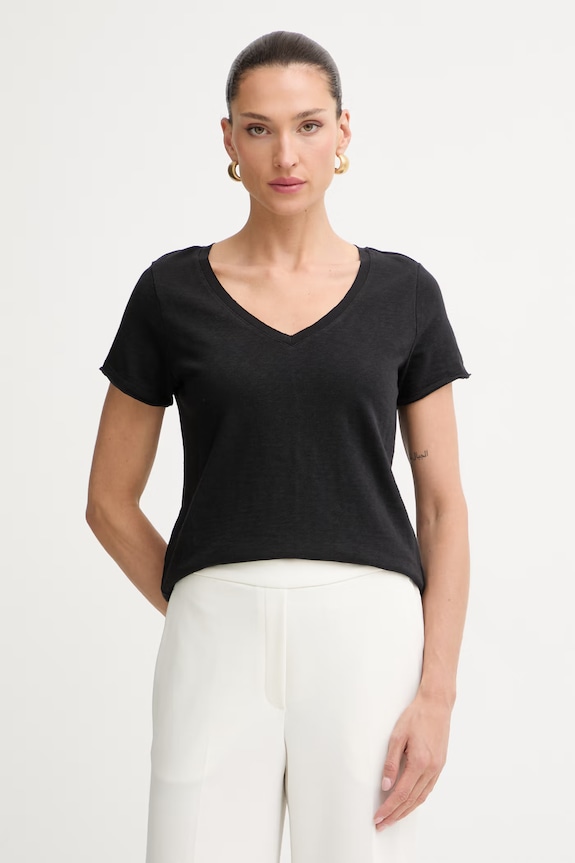 Marc O'Polo T-shirt damski bawełniany czarny 5000006280