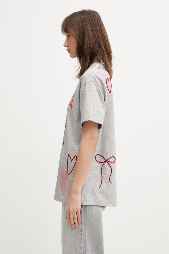 Andersson Bell tricou din bumbac pentru femei atb1511w gri SS26