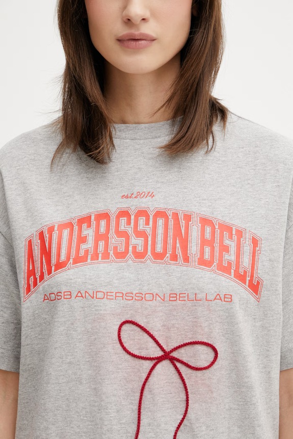 Andersson Bell tricou din bumbac pentru femei gri atb1511w